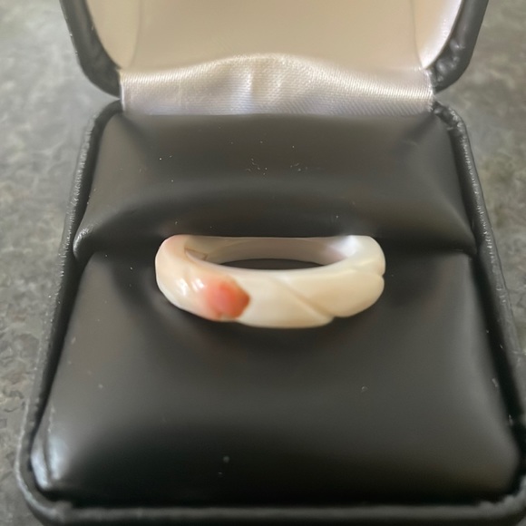 Source Unknown Jewelry - Carved Shell Ring